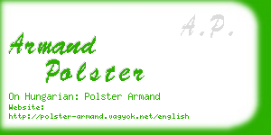 armand polster business card